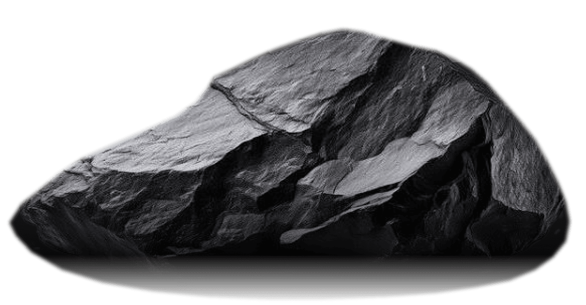 A large piece of knapped flint stone